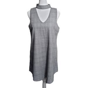 NWT Hem Thread Plaid Choker Dress Sm Preppy Collared Cutout Style Academia Core